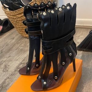 Clear Leather shoe boot